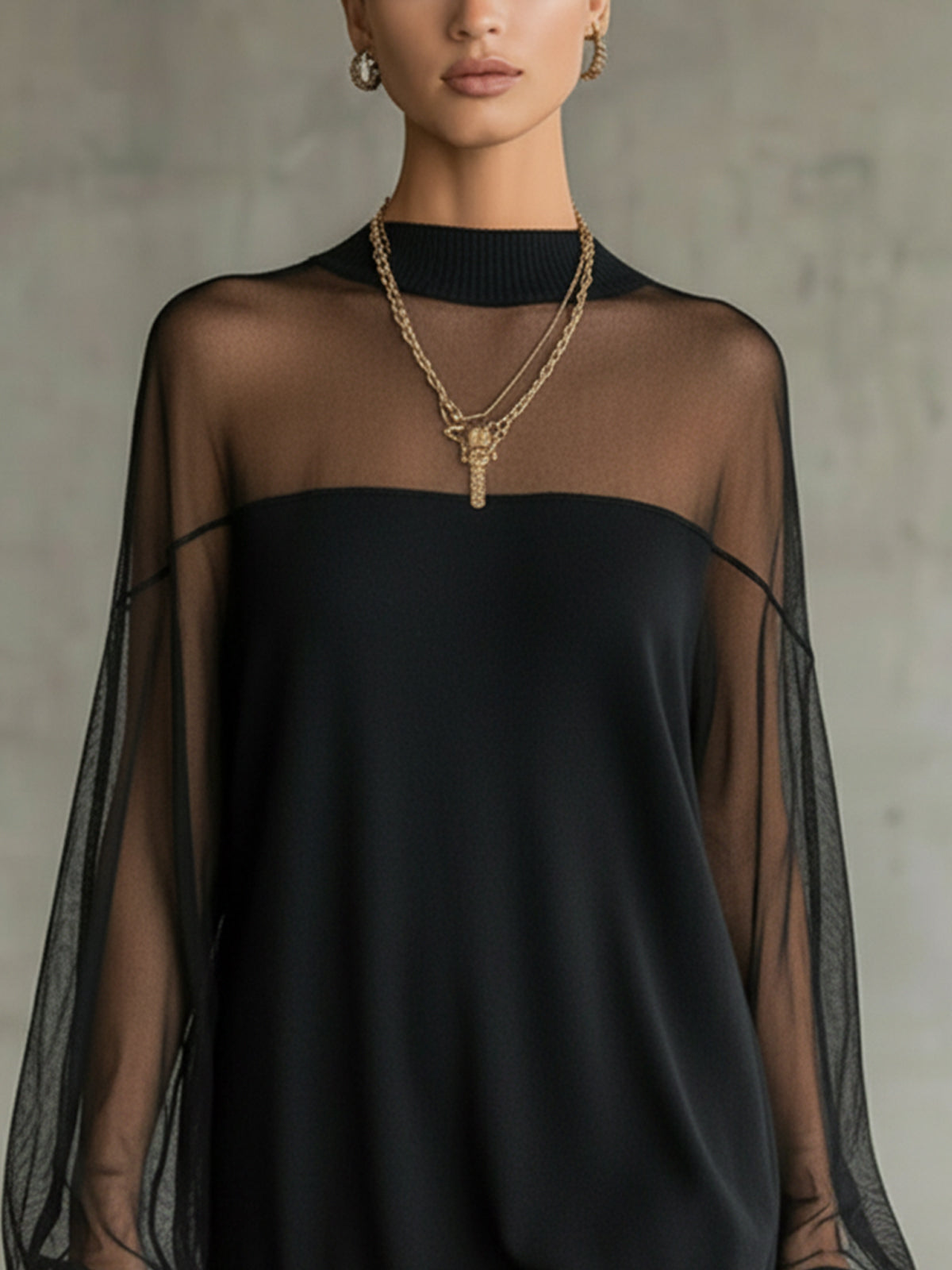 Robe noire en voile